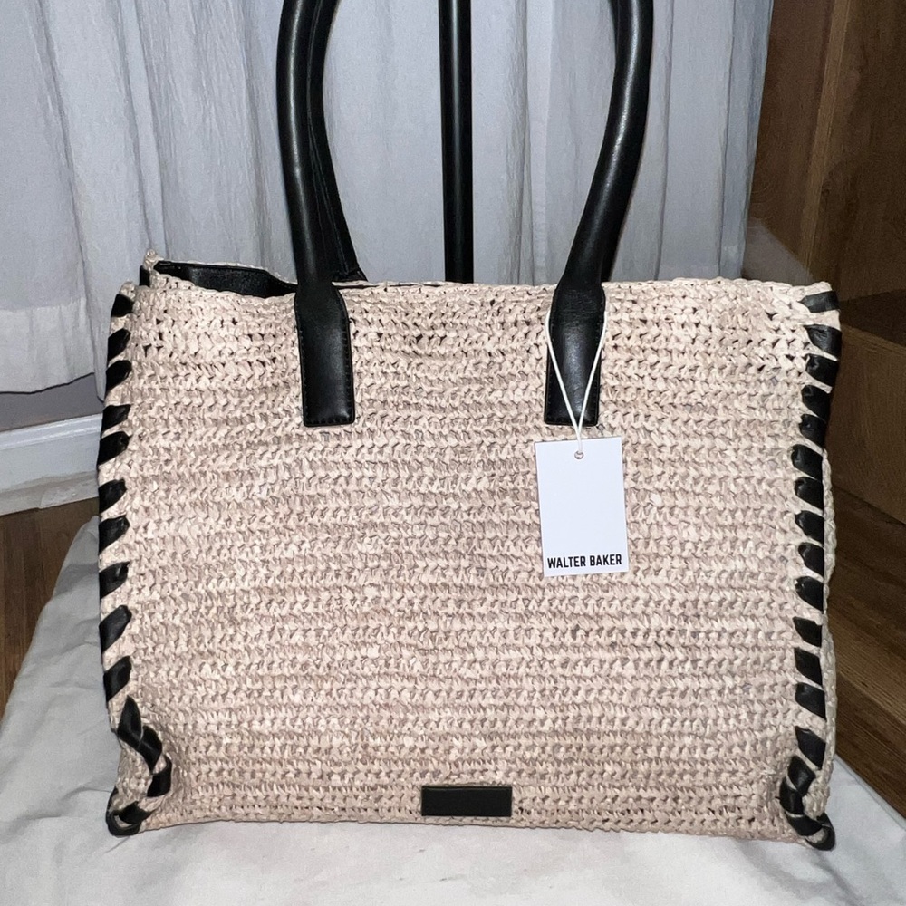 NWT Walter Baker  Sailor Raffia Tote MSRP $328